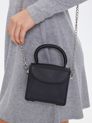 Mini Faux Leather Crossbody Bag