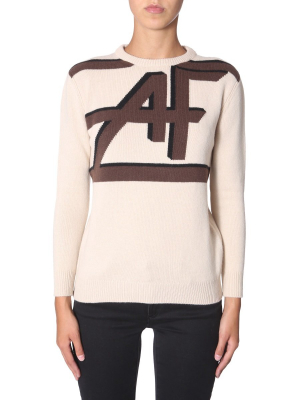 Alberta Ferretti Logo Knit Pullover Jumper