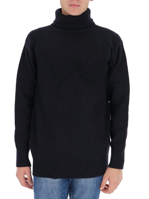 Junya Watanabe Man Zig Zag Turtleneck Jumper