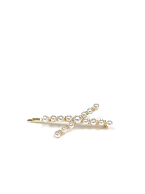 Criss Cross Pearl Hair Pin