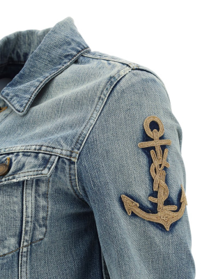 Saint Laurent Rope Monogram Denim Jacket