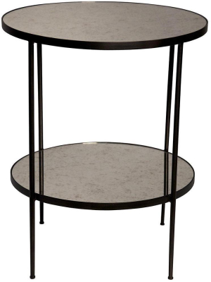 Noir Anna Antique Glass Side Table