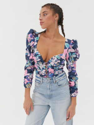 For Love & Lemons Penny Floral Blouse