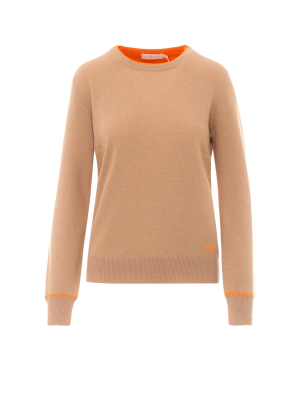 Tory Burch Contrast Trim Jumper