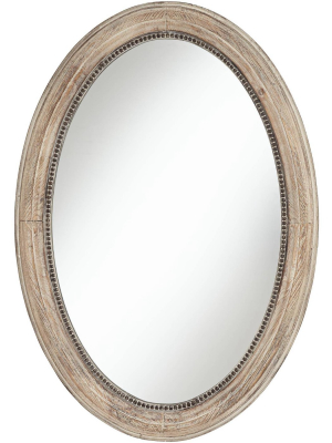 Noble Park Zahra Wooden 23 1/2" X 34" Oval Wall Mirror