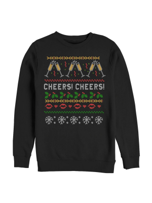 Women's Chin Up Ugly Christmas Cheers Sweatshirt