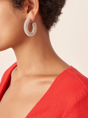 Crystal-embellished Hoop Earrings