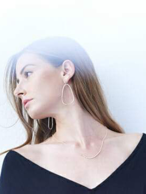 Large Silver & Gold Drop Earrings