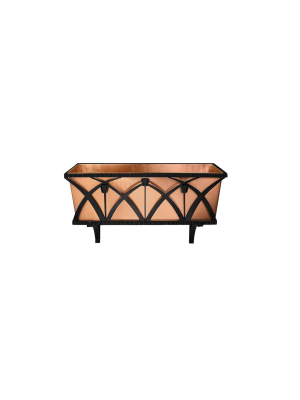 36" Rectangular Rookwood Window Box - Satin Copper - Achla Designs