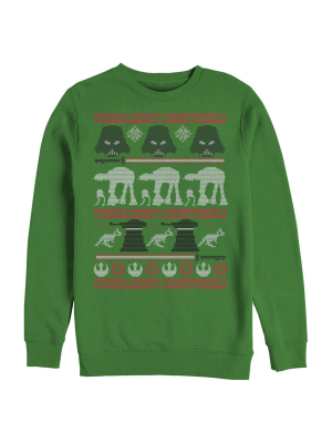 Men's Star Wars Ugly Christmas At-at Vader Sweatshirt