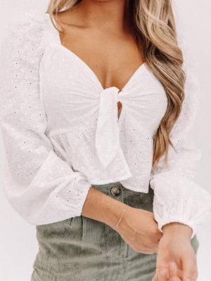 Treat Yourself Eyelet Top