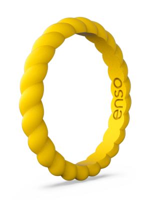 Braided Stackable Silicone Ring - Sunset