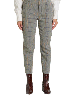 Chloé Plaid Cropped Trousers