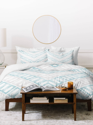 Gabriela Fuente Hallie Duvet Set Blue - Deny Designs