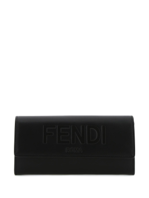 Fendi Logo Embossed Continental Wallet