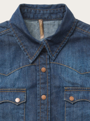 Dark Denim Snap Front Shirt