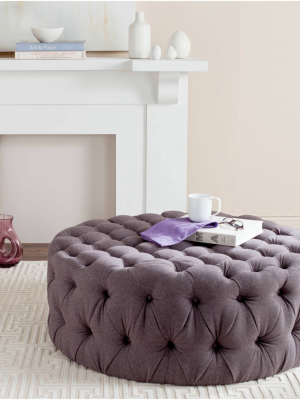 Round Ottoman With Tufting - Safavieh