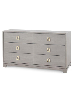 Bungalow 5 Stanford Extra Large 6-drawer Dresser - Taupe Gray