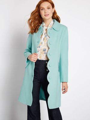 Swell Times Ahead Scalloped Coat