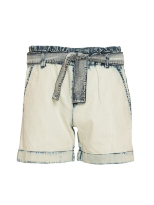 Denim Tie Shorts