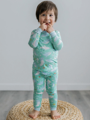 Littlesleepies Shark Soiree Two-piece Bamboo Viscose Pajama Set