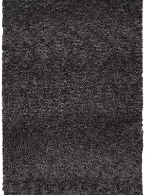 Feizy Stoneleigh Stonewashed Mélange Shag Area Rug - Available In 6 Sizes - Black