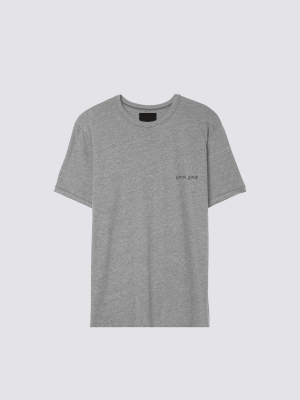 Grey New York Chest Logo T-shirt