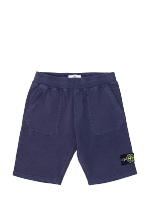 Stone Island Junior Logo Badge Shorts