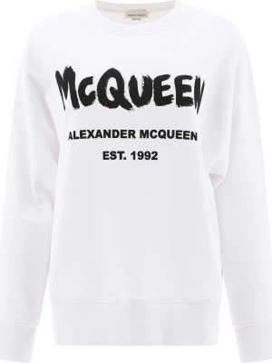 Alexander Mcqueen Graffiti Print Sweatshirt