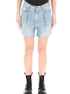 R13 Raw Edges Denim Shorts