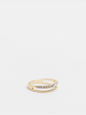 Liars & Lovers Stacking Effect Ring In Gold With Pave