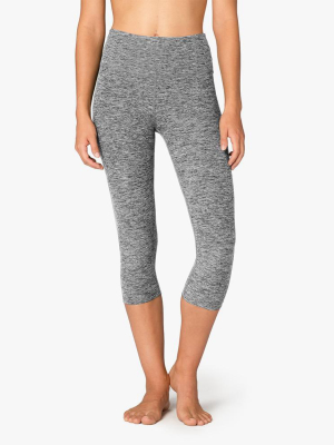 Beyond Yoga High Waist Capri Black-white Space Dye