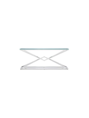 Chandler Console Table - Polished Stainless Steel