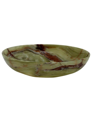 Laurus Collection Whirl Green 16" Onyx Bowl