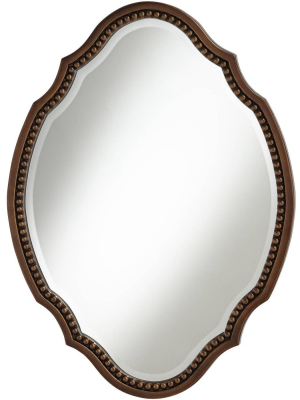 Noble Park Arabela Bronze Beaded 25 3/4" X 35 1/2" Oval Cut Mirror