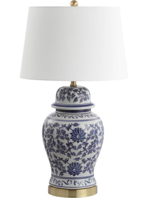 Archer Table Lamp Blue/white (set Of 2)