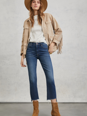 Mother The Insider High-rise Cropped Flare Jeans