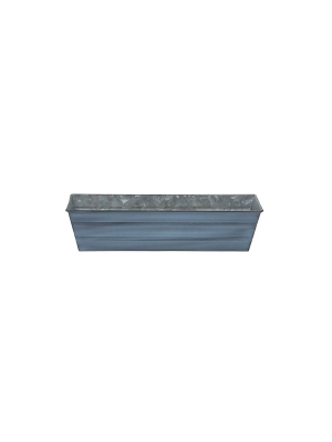 Small Galvanized Metal Rectangular Planter Box - Achla Designs