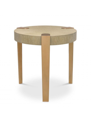 Eichholtz Oxnard Side Table - Beige & Gold