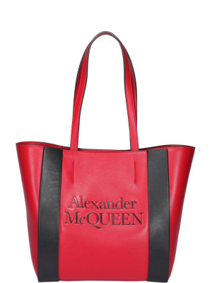 Alexander Mcqueen Logo Embossed Tote Bag