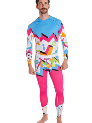 The Geodesic Extractor | Men's Neon Print Base Layer Set