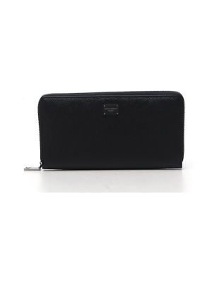 Dolce & Gabbana Logo Plaque Zip-around Wallet