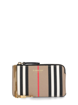 Burberry Icon Stripe Zip Coin Case