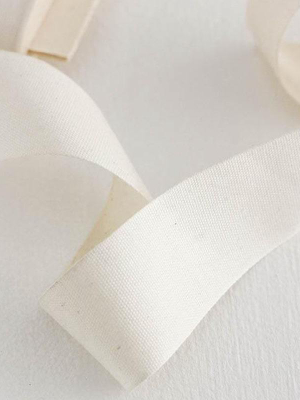 Tight Weave Cotton Ribbon - Natural