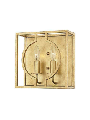 Octavio 2 Light Wall Sconce Gold Leaf