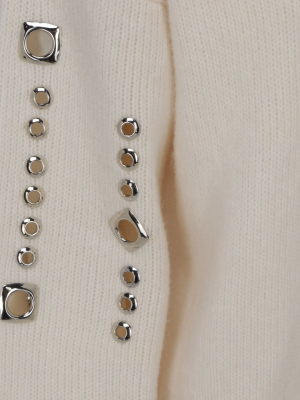 Pinko Turtleneck Eyelet Detail Sweater