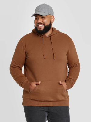 Men's Big & Tall Regular Fit Fleece Pullover Hoodie Sweatshirt - Goodfellow & Co™ Brown