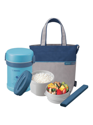 Zojirushi Ms. Bento 21oz Stainless Lunch Jar - Aqua Blue