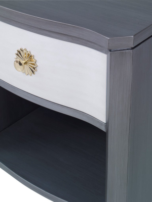 Halley Nightstand - Grey / Linen