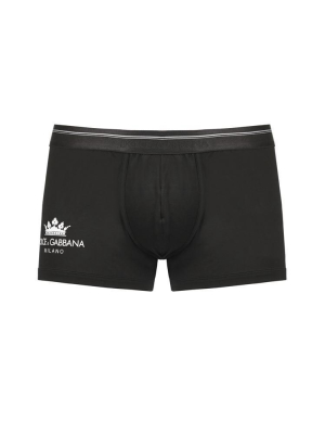 Dolce & Gabbana Logo Crown Boxer Shorts